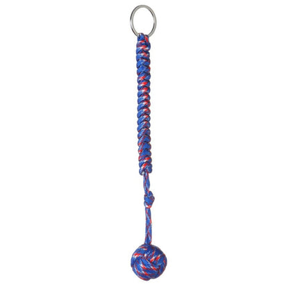 Outdoor Security Protection Black Monkey Fist Steel Ball Bearing Self Defense Lanyard Survival Key Chain(Blue red) - Self-defense Protection by buy2fix | Online Shopping UK | buy2fix