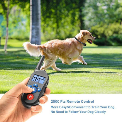 800m Remote Control Electric Shock Bark Stopper Vibration Warning Pet Supplies Electronic Waterproof Collar Dog Training Device, Style:556-2(EU Plug) - Training Aids by buy2fix | Online Shopping UK | buy2fix