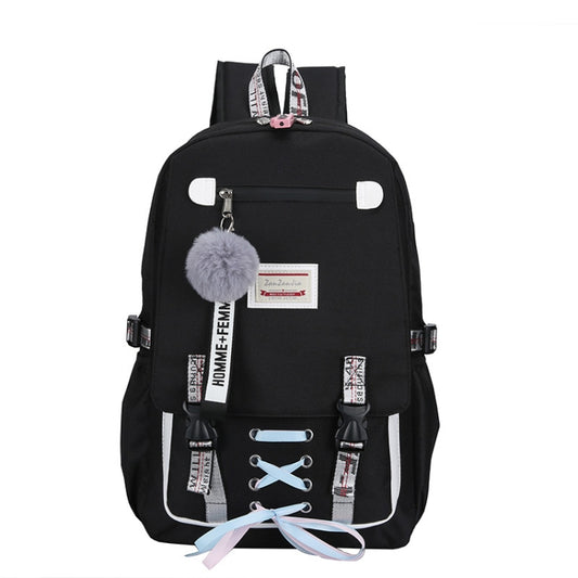 Sports and Leisure USB Charging Anti-Theft Backpack(Black) - Double-shoulder Bags by buy2fix | Online Shopping UK | buy2fix