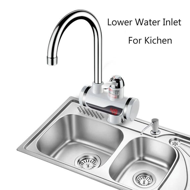 Kitchen Instant Electric Hot Water Faucet Hot & Cold Water Heater CN Plug Specification: Lamp Display Lower Water Inlet - Faucets & Accessories by buy2fix | Online Shopping UK | buy2fix