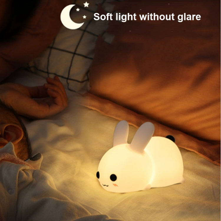 Silicone Rabbit LED Night Light USB Charging Dual-Tone Light Pat Light - Night Lights by buy2fix | Online Shopping UK | buy2fix