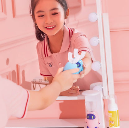 Lanbeibei Children U-Shaped Automatic Electric Toothbrush 6-12 Years Old Plus Version (Pink) - Toothbrushes by buy2fix | Online Shopping UK | buy2fix