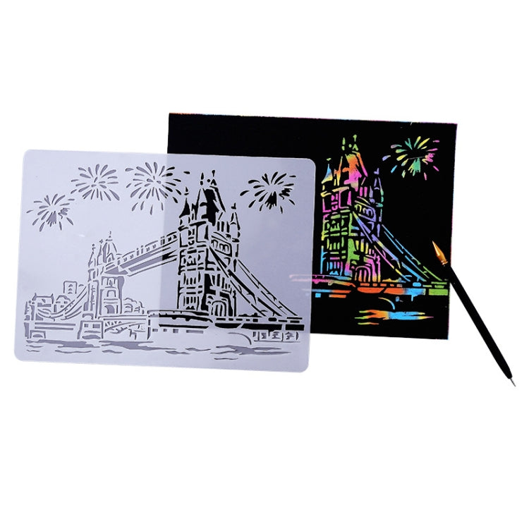 4 Big Ben Construction Series Painting Template Theme City A4 Label Template - Art Supplies by buy2fix | Online Shopping UK | buy2fix