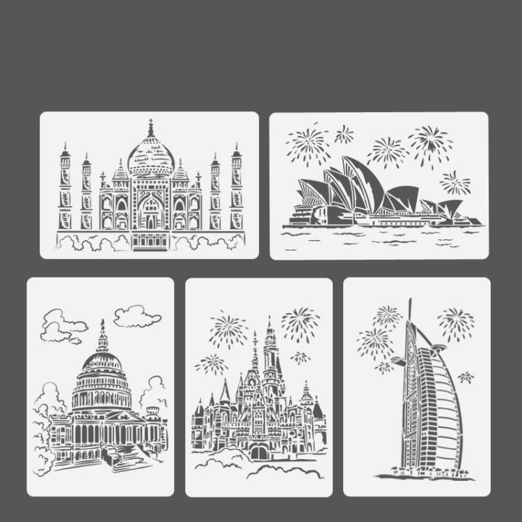 10 Sailing Hotel Construction Series Painting Template Theme City A4 Label Template - Art Supplies by buy2fix | Online Shopping UK | buy2fix