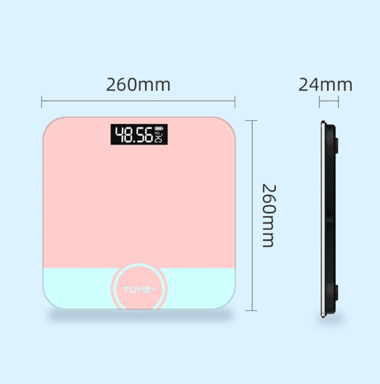 Mini Electronic Scale Home Weighing Scale Charging Stlye(Piano Black) - Body Scales by buy2fix | Online Shopping UK | buy2fix