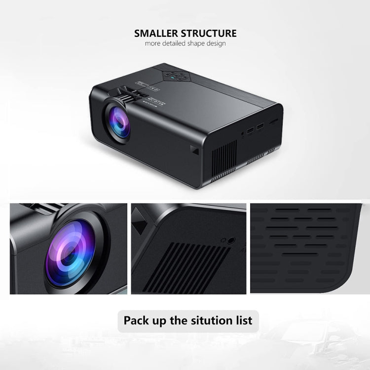 W18 1280 X 720P Portable Home HD LED Wireless Smart Projector, Spec: Same Screen Model(UK Plug) - LED Projector by buy2fix | Online Shopping UK | buy2fix