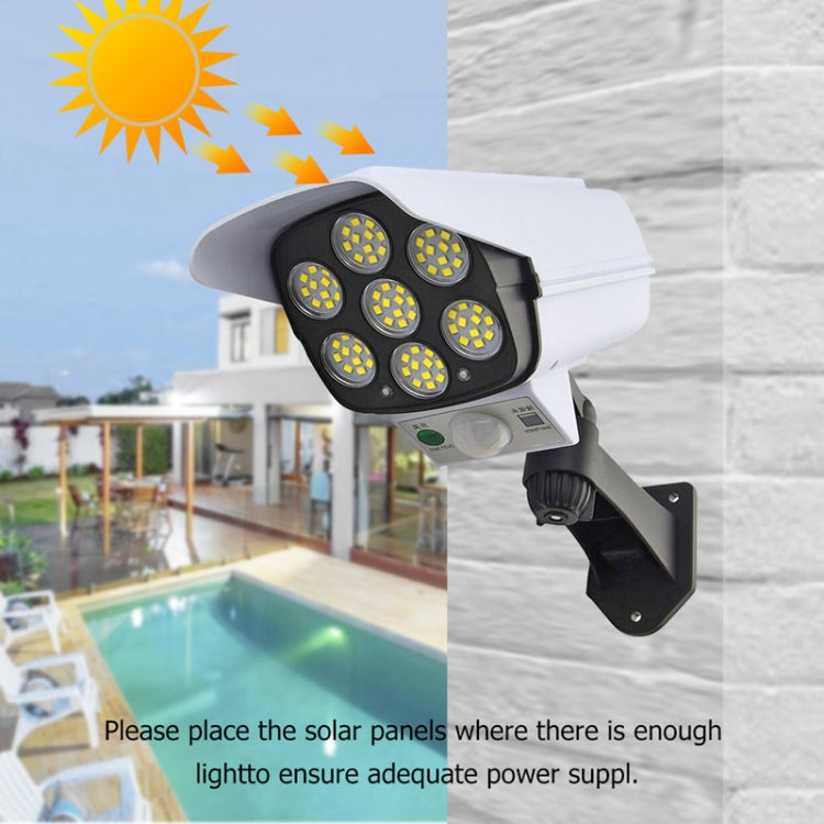 Solar Sensor LED Wall Light Simulation Surveillance Camera Glare Anti-Thief Street Lamp, Style: 35LED (Black) - Solar Lights by buy2fix | Online Shopping UK | buy2fix