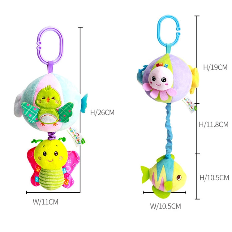 Three-dimensional Animal Baby Music Pull Bell Cloth Ball Bed Hanging Toy Baby Comfort Plush Bed Bell(Sky Series 2B) - Baby Toys by buy2fix | Online Shopping UK | buy2fix