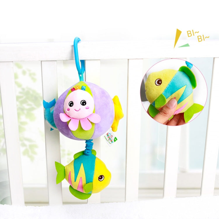 Three-dimensional Animal Baby Music Pull Bell Cloth Ball Bed Hanging Toy Baby Comfort Plush Bed Bell( Ocean Series 2A) - Baby Toys by buy2fix | Online Shopping UK | buy2fix