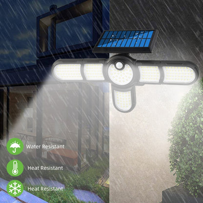 Garden Solar Wall Light Outdoor Waterproof Lawn Light Landscape Corridor Small Street Light, Spec: 6-Head 198 LED - Solar Lights by buy2fix | Online Shopping UK | buy2fix