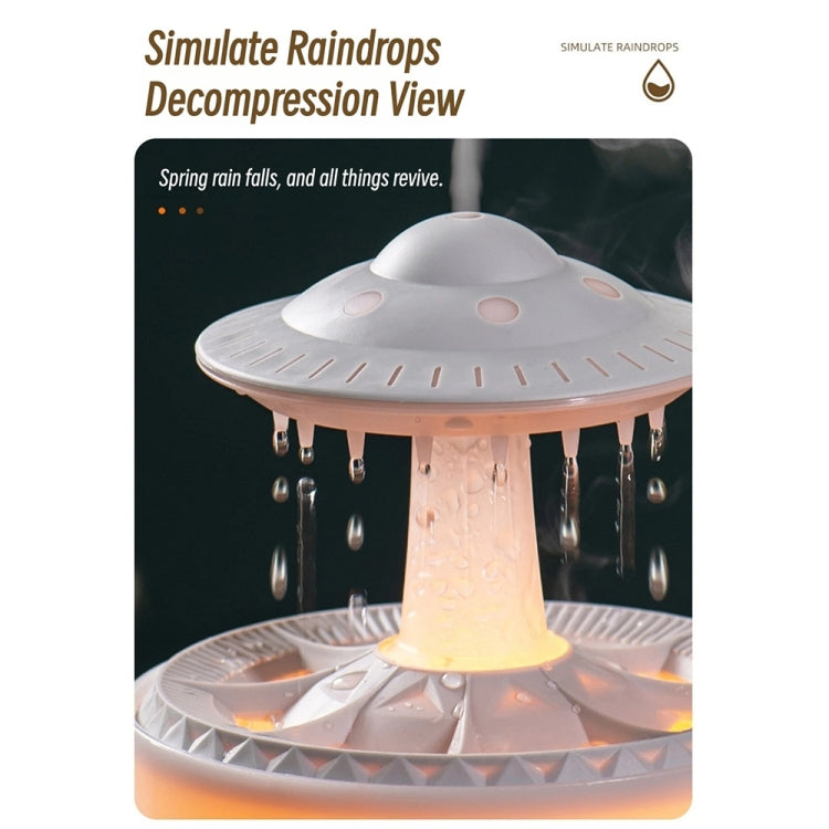 UFO Water Drop Aromatherapy Humidifier Desktop Remote Control Diffuser, Plug: US Plug(Black) - Air Purifiers & Accessories by buy2fix | Online Shopping UK | buy2fix