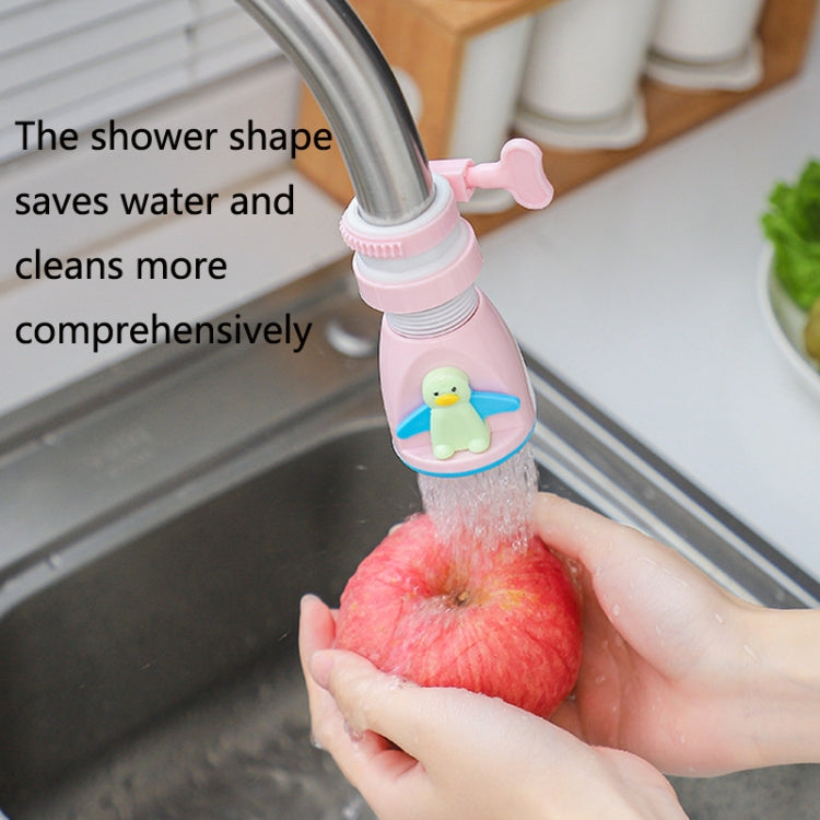 3 PCS Kitchen Penguin Cartoon Faucet Splash-Proof Shower Sprinkler Household Tap Water Extender Universal Water-Saving Filter(Pink) - Faucets & Accessories by buy2fix | Online Shopping UK | buy2fix