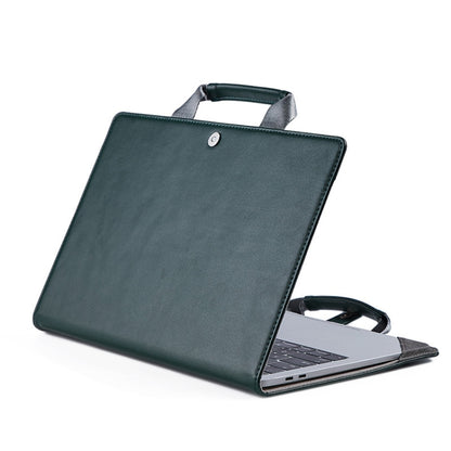 Book Style Laptop Protective Case Handbag For Macbook 13 inch(Ink Green) - Protective Bags by buy2fix | Online Shopping UK | buy2fix