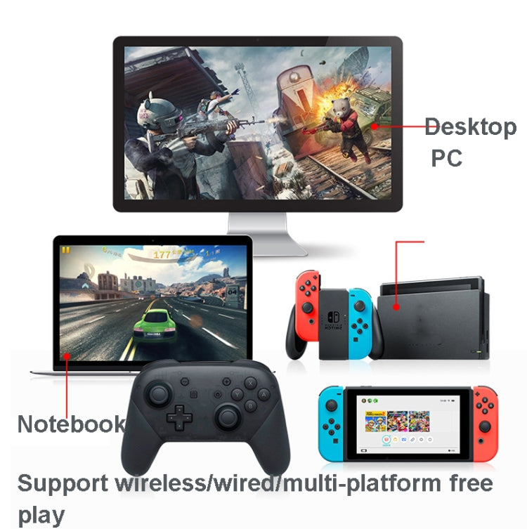 L-0326 Wireless Gamepad For Switch Pro,Style: Black - Full Function + NFC + Wake-up (1: 1) - Gamepads by buy2fix | Online Shopping UK | buy2fix