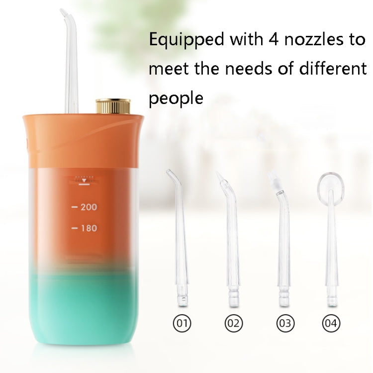 S57 Household Portable Electric Tooth Flusher(Orange with 4 Nozzles) - Oral Irrigators by buy2fix | Online Shopping UK | buy2fix