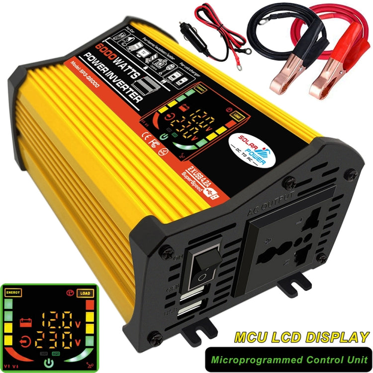 Saga 3 Generations Home Solar Generator Inverter+30A Controller+18W 12V Solar Panel, Specification: Yellow 12V To 220V - Modified Square Wave by buy2fix | Online Shopping UK | buy2fix