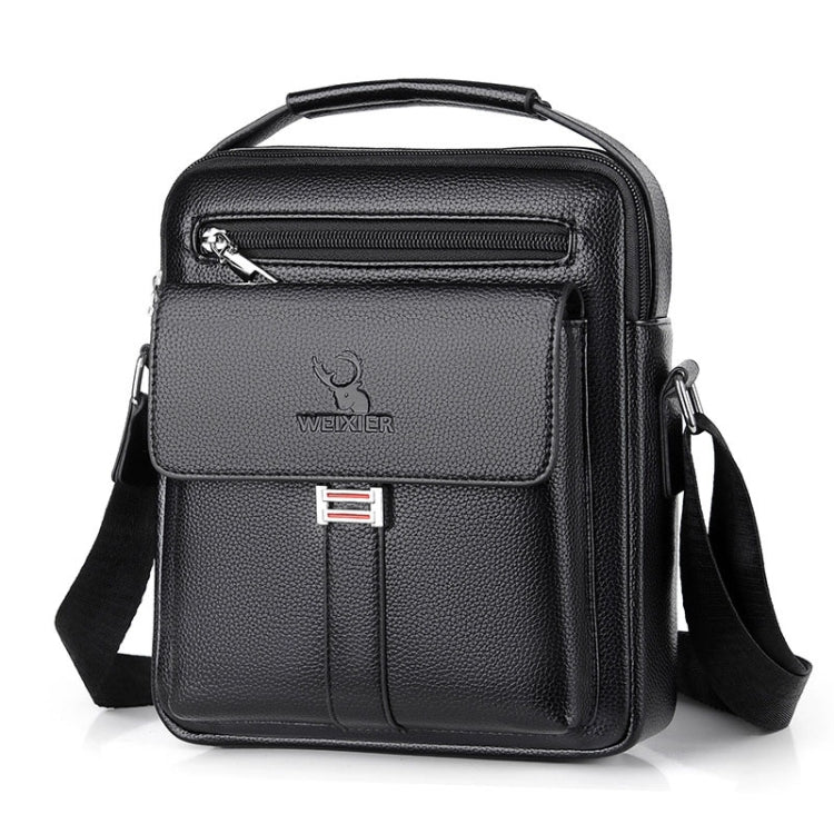 WEIXIER D244 Men Shoulder Bag Large Capacity Business Retro Messenger Bag(Black) - Single-shoulder Bags by WEIXIER | Online Shopping UK | buy2fix