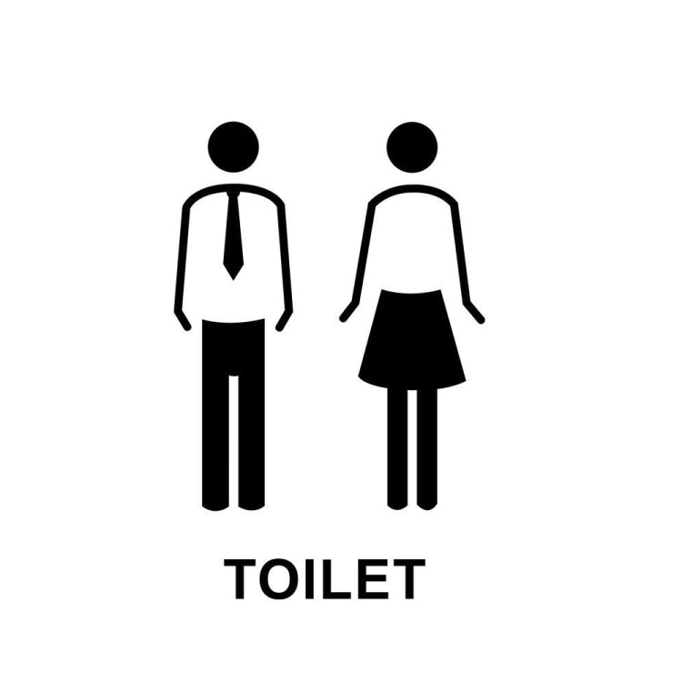 19 x 14cm Personalized Restroom Sign WC Sign Toilet Sign,Style: Tie-Black  Public - Ornaments by buy2fix | Online Shopping UK | buy2fix