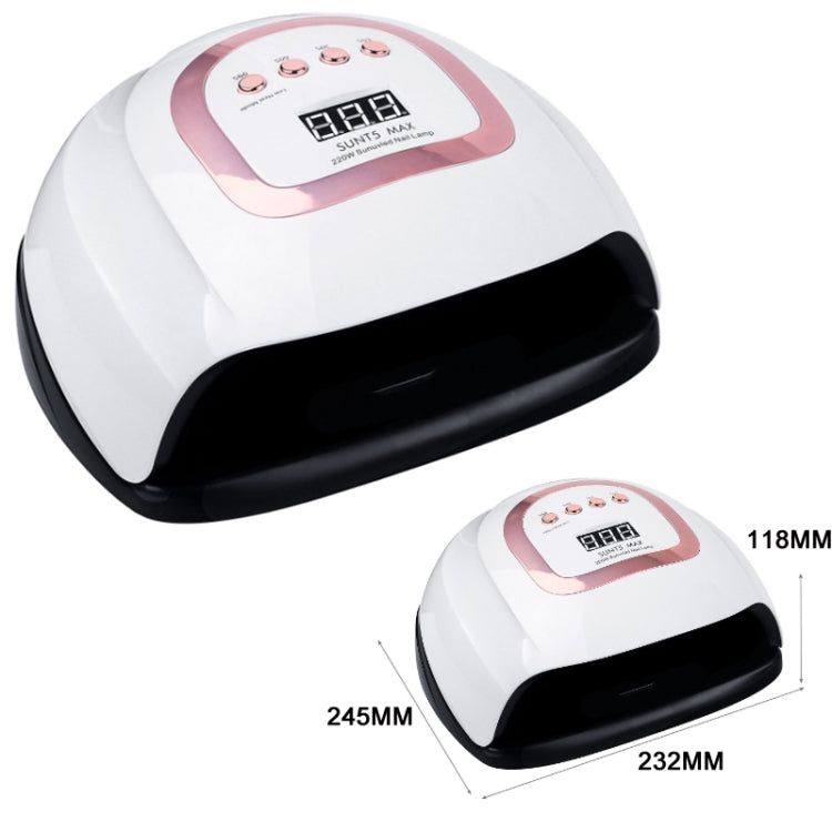 Sun T5 Max 220W Nail Art Phototherapy Machine LED Quick Drying Light(EU Plug) - Nail Dryers by buy2fix | Online Shopping UK | buy2fix