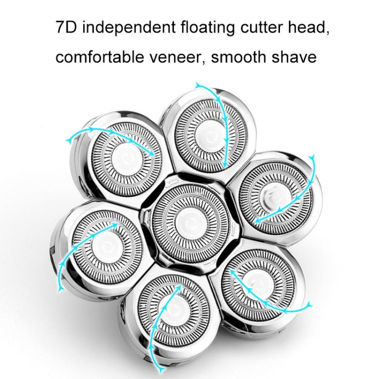 Shaver Replaceable Washable Double Ring Knife Mesh Floating Head 7 Knife Net - Accessories by buy2fix | Online Shopping UK | buy2fix