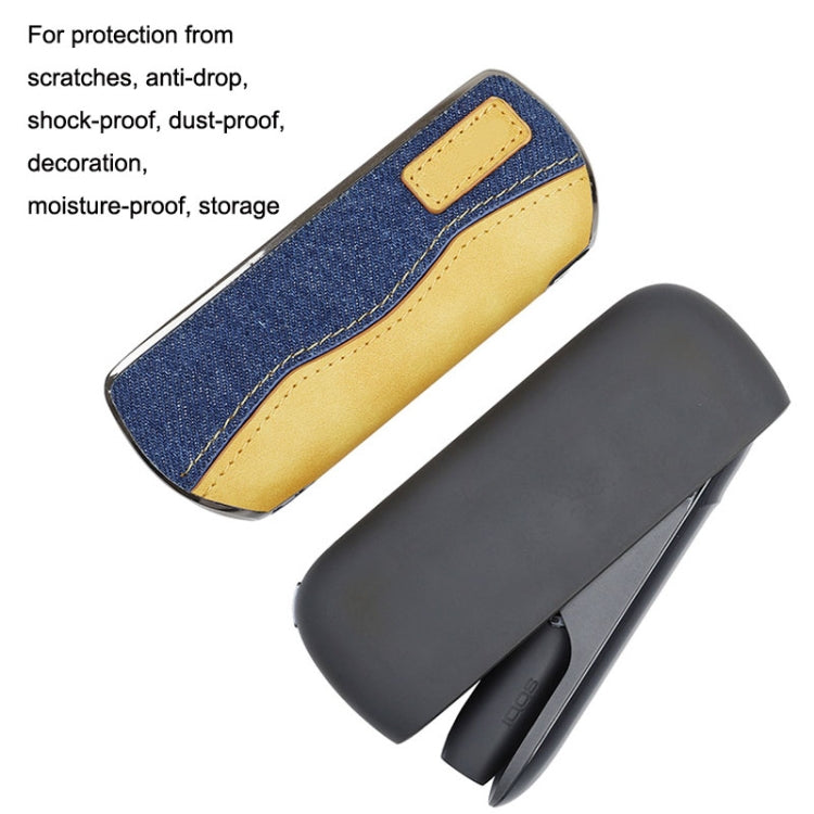 Electronic Cigarette Denim Pressure-changing Leather Contrast Color Case For IQO 3.0 / 3.0 DUO(Grey) - E Cigarette Accessories by buy2fix | Online Shopping UK | buy2fix