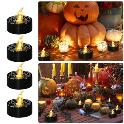 Halloween Electronic LED Candle Light, Color: Warm White Flash(Spider Web) - Halloween Decoration Lamps by buy2fix | Online Shopping UK | buy2fix