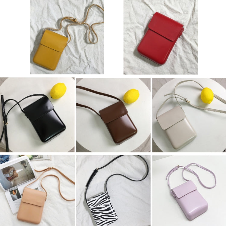 Fashion Versatile Vertical Models Single Shoulder Crossbody Mobile Phone Bag, Color: Apricot - Single-shoulder Bags by buy2fix | Online Shopping UK | buy2fix