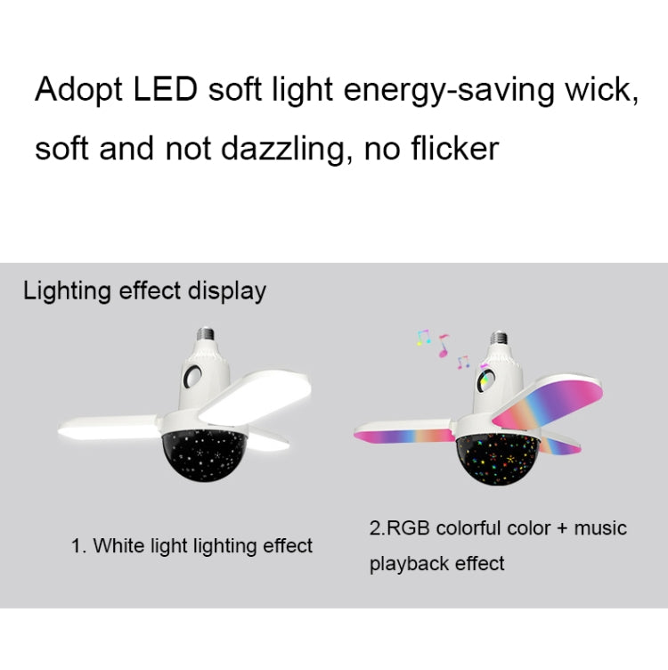 ZSCPH-001 40W Multifunctional Bluetooth RGB Colorful Three-Leaf Music Atmosphere Light, Size: S (Star) - Smart Light Bulbs by buy2fix | Online Shopping UK | buy2fix