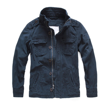 Autumn And Winter Middle Aged Men Jacket Casual Workers Dress Denim Jackets Clothes, Size: S(Pauline) - Loose Coat by buy2fix | Online Shopping UK | buy2fix