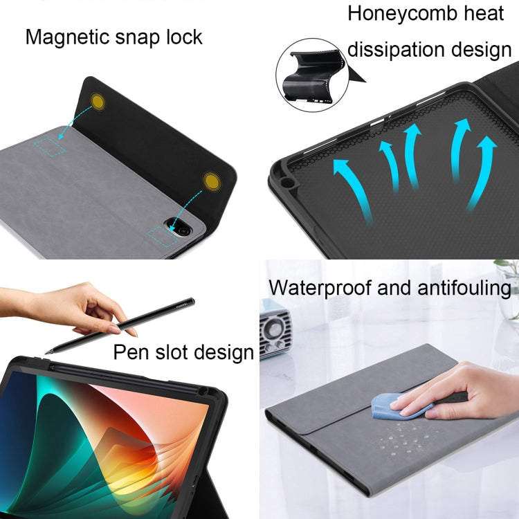 For Xiaomi 5/Pro/5G 11 inch All-inclusive Anti-drop Tablet Magnetic Protective Case with Pen Slot(Gray+Power Bag) - More Tablet Cases by buy2fix | Online Shopping UK | buy2fix