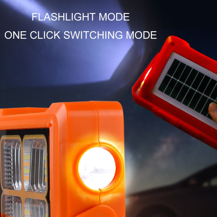 Solar Flood Light Portable Flashlight Emergency Work Light(Orange) - Floodlights by buy2fix | Online Shopping UK | buy2fix