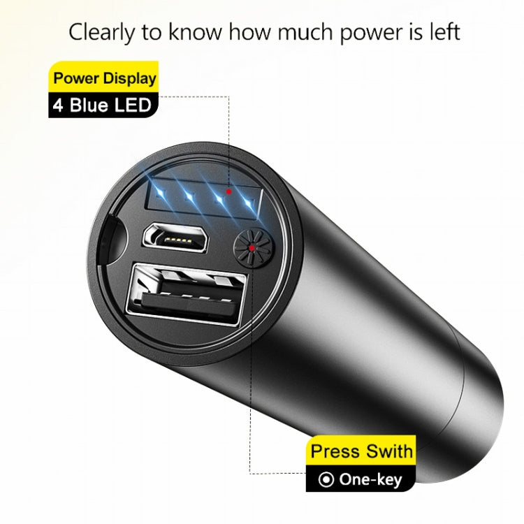 1200mAh LED Outdoor Strong Lighting Lithium Battery Flashlight, Color: Fixed Focus Silver - Mini Flashlight by buy2fix | Online Shopping UK | buy2fix