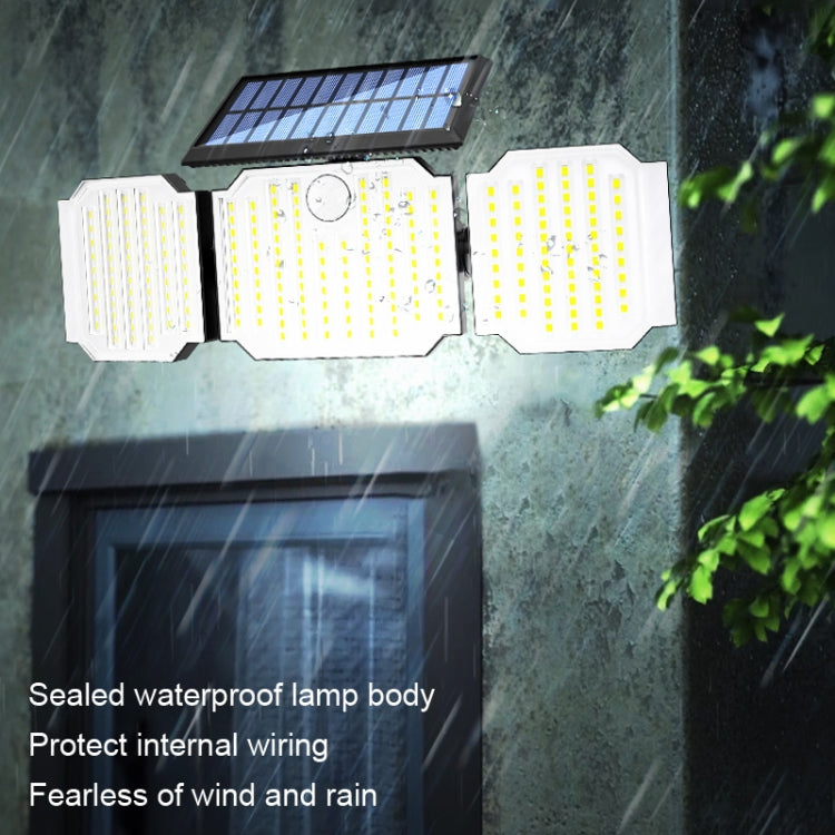 3 Head 238 LED Solar Outdoor Courtyard Lamp Waterproof Human Body Induction Street Lamp - Solar Lights by buy2fix | Online Shopping UK | buy2fix