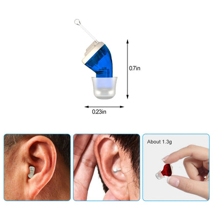 AN127 Invisible In-Ear Hearing Aid Sound Amplifier For The Elderly And Hearing Impaired(Blue Left Ear) - Hearing Aids by buy2fix | Online Shopping UK | buy2fix