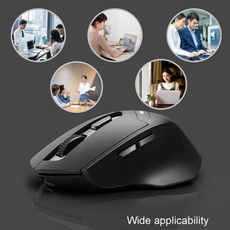Inphic DR01 Bluetooth 3 Mode Wireless Mouse Charging Quiet Office Game Laptop Computer Home Use(Black) - Wireless Mice by Inphic | Online Shopping UK | buy2fix