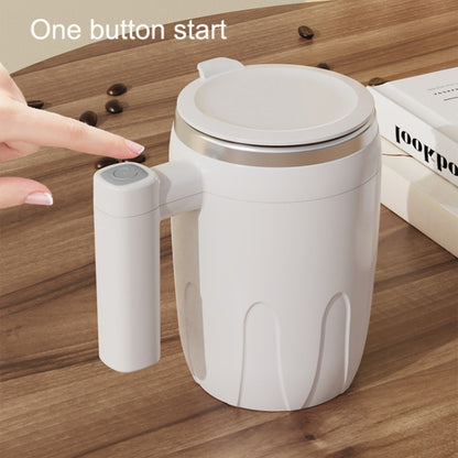 Automatic Stainless Steel Stirring Cup Portable Coffee Mug Magnetic Mug(White) - Coffee Tools by buy2fix | Online Shopping UK | buy2fix