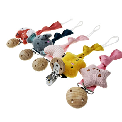 Animal Head Pacifier Chain Newborn Pacifier Clip, Style: Pink Stars - Cups & Silicone Nipple by buy2fix | Online Shopping UK | buy2fix