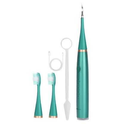 6 In 1 Electric Dental Scaler Calculus Removal Teeth Cleaning Set, Color: Green Basic - Oral Irrigators by buy2fix | Online Shopping UK | buy2fix