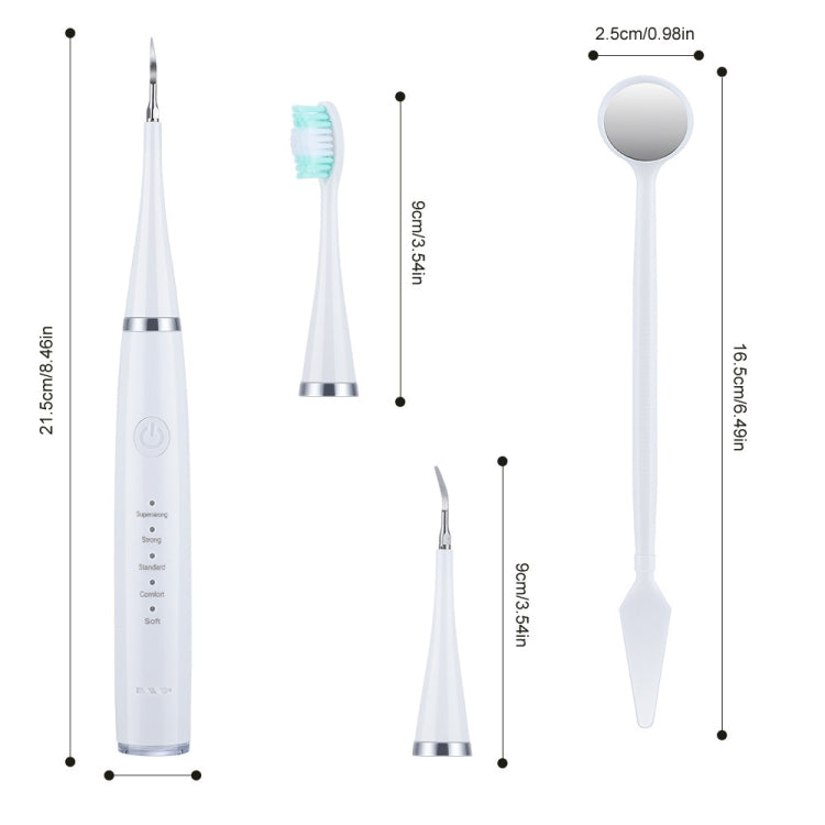 6 In 1 Electric Dental Scaler Calculus Removal Teeth Cleaning Set, Color: Black Basic - Oral Irrigators by buy2fix | Online Shopping UK | buy2fix