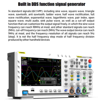 FNIRSI 2 In 1 Dual-Channel 100M Bandwidth Digital Oscilloscope 1GS Sampling Signal Generator, EU Plug 1014D - Digital Multimeter by FNIRSI | Online Shopping UK | buy2fix