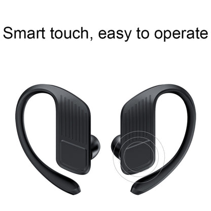 LED Digital Display Wireless Ear-Mounted Waterproof Bluetooth Earphone(Black) - Bluetooth Earphone by buy2fix | Online Shopping UK | buy2fix