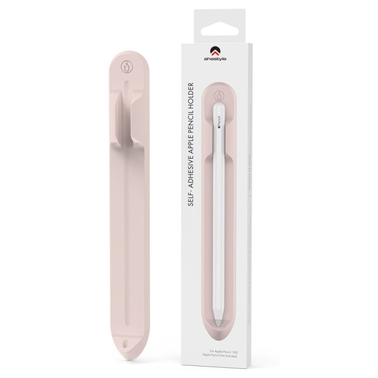 AhaStyle PT112 For Apple Pencil 1 / 2 Handwritten Pen Silicone Storage Groove Magnetic Silicone Pen Holder(Pink) - Pencil Accessories by AhaStyle | Online Shopping UK | buy2fix