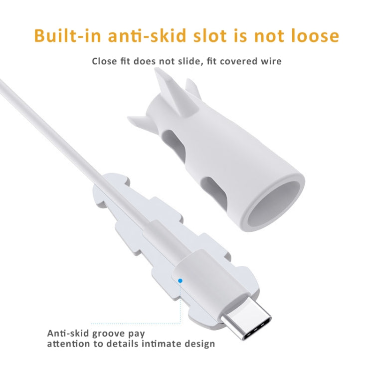 Data Line Protector For IPhone USB Type-C Charger Wire Winder Protection, Spec: Single Head Band White - Cable Organizer by buy2fix | Online Shopping UK | buy2fix