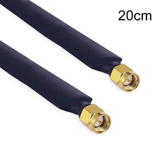 SMA Male To Male  Fiberglass Antenna Through Wall Adapter Cable Flat Window Cable(20cm) - Connectors by buy2fix | Online Shopping UK | buy2fix