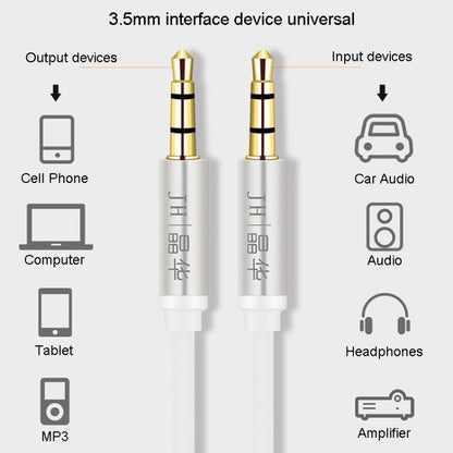 JINGHUA Audio Cable 3.5mm Male To Male AUX Audio Adapter Cable, Size: 1.2m(3 Knots Black) - Video & Audio Cable by JINGHUA | Online Shopping UK | buy2fix