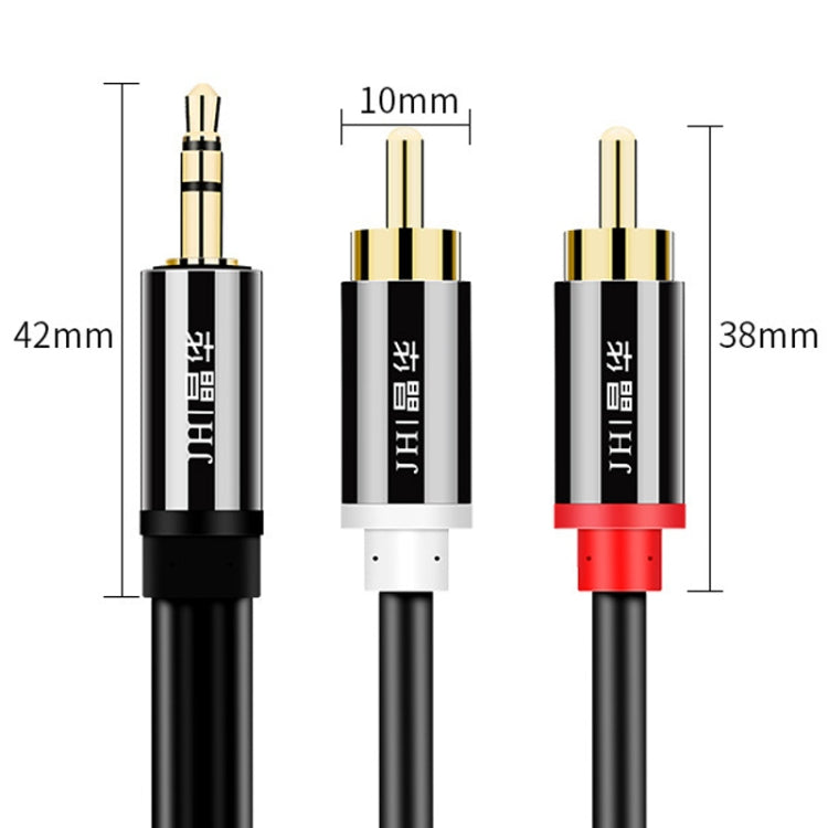 JINGHUA 1 In 2 3.5mm Audio Cable  3.5mm To 2RCA Double Lotus Computer Speaker Cell Phone Plug Cable, Length: 5m - RCA Cable by JINGHUA | Online Shopping UK | buy2fix