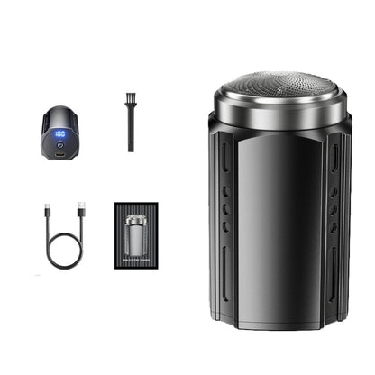 Smart Digital Display Electric Shaver Rechargeable Pocket Razor, Spec: 6 Leaf Knife Head Black - Electric Shavers by buy2fix | Online Shopping UK | buy2fix