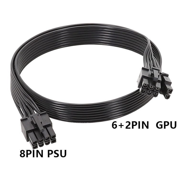 50cm For Corsair 18AWG Flat Cable Power Module Cable Graphics Card Module Cable 8Pin To 8Pin 6+2(Block Type) - Power Cord by buy2fix | Online Shopping UK | buy2fix