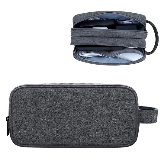 SM09 Double-layer Large Capacity Digital Accessories Storage Bag, Color: Dark Gray - Digital Storage Bag by buy2fix | Online Shopping UK | buy2fix