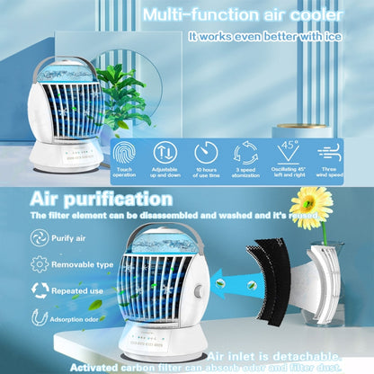 CF-009 USB Touch Spray Humidification Air Conditioning Fan Desktop Office Air Cooler(White) - Electric Fans by buy2fix | Online Shopping UK | buy2fix